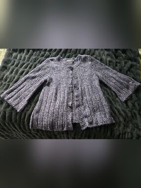 Croft & Barrow Chunky Ribbed Button-Front Cardigan - Purple